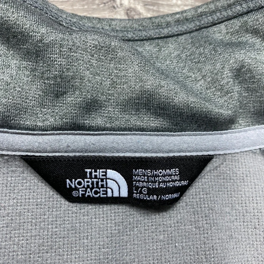 The North Face Full Zip Jacket Mens Large Gray Heathered Hiking Activewear A2VE4
